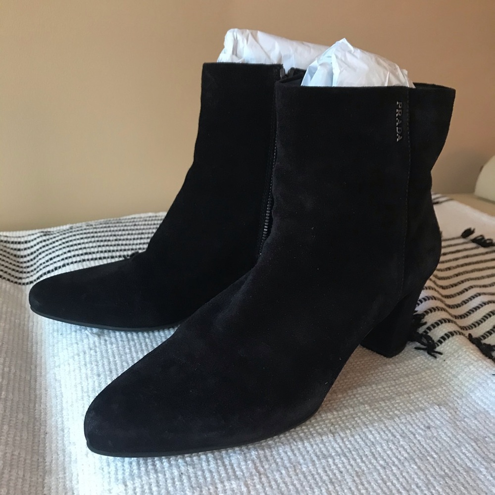 PRADA suede booties